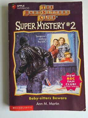 5/$15 Book Baby-Sitters Club Super Mystery 2 Baby-sitters Beware Ann M Martin